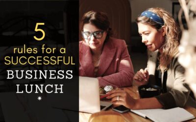 5 rules to follow for a successful business lunch