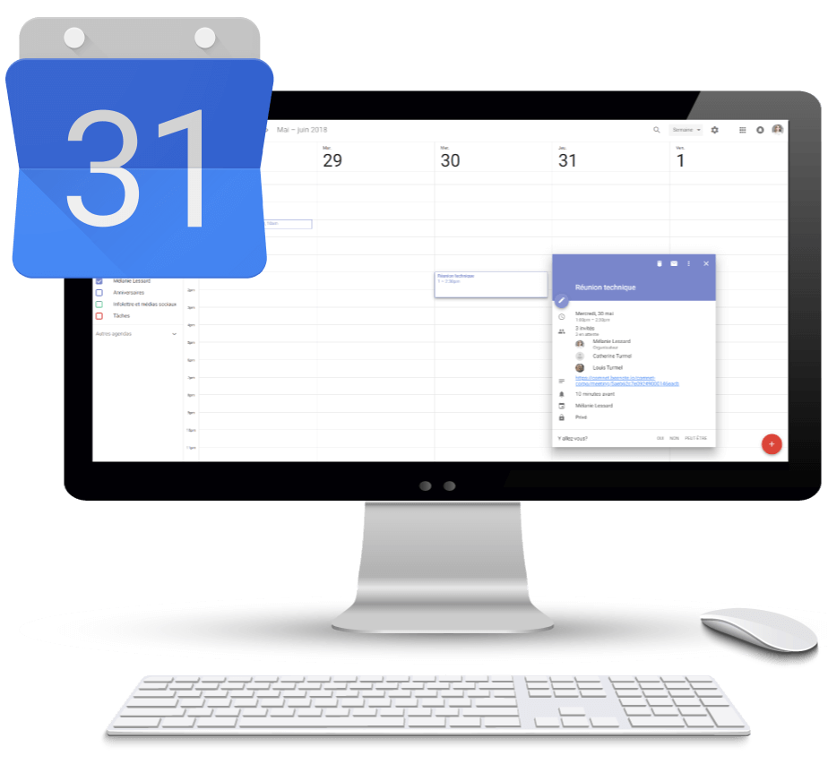 Beenote-google-agenda