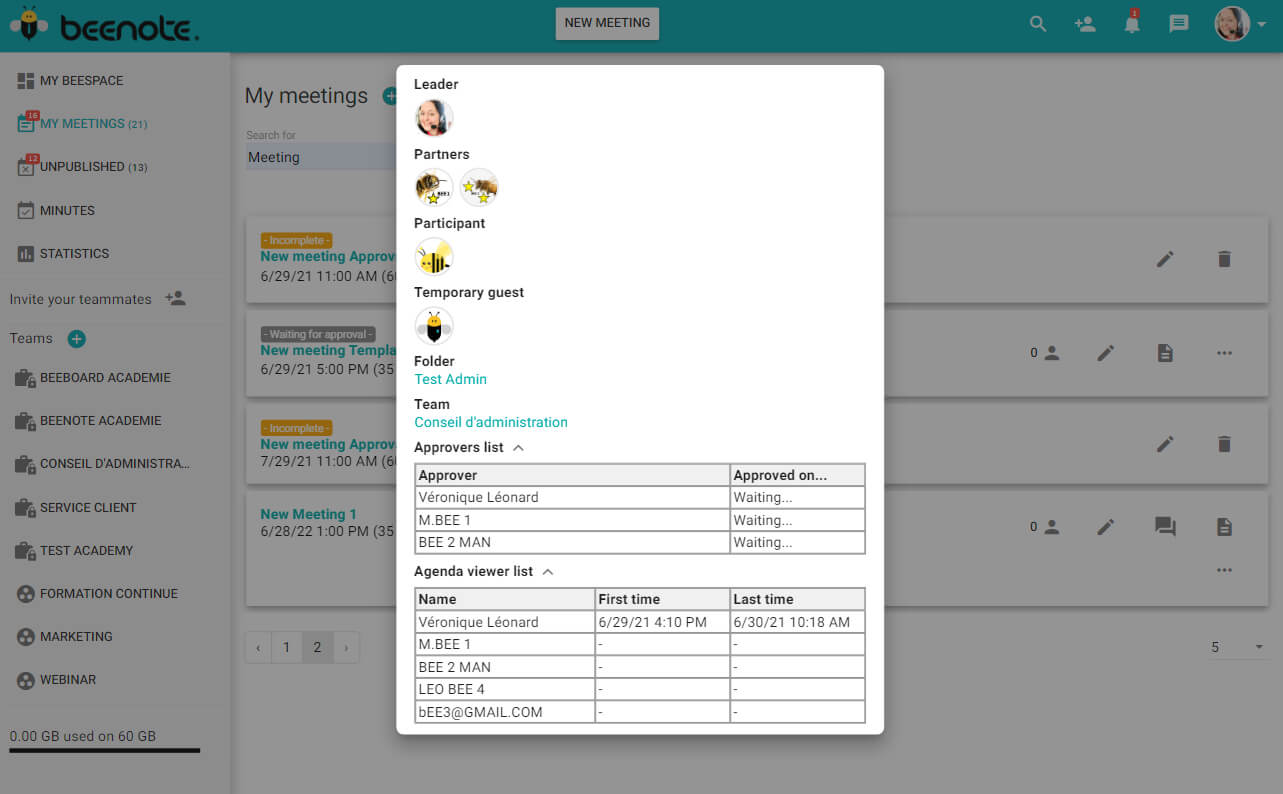 governance features of beeboard