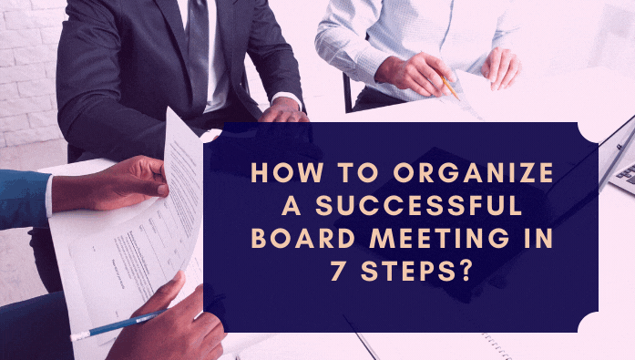 organize board meeting