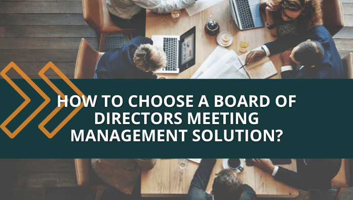 Board of Directors meeting management
